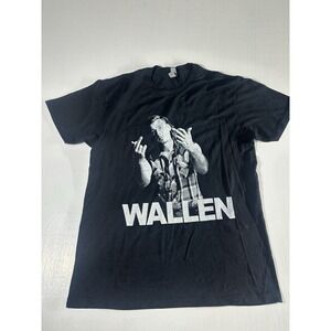 Morgan Wallen The Concert Tee Graphic Print Crew Neck Cotton T-Shirt Black MED